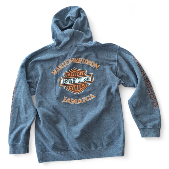 Harley-Davidson Gray Zip-Up Hoodie - Picture 2 of 6